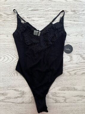 NWT Lulus Black Lace Bodysuit